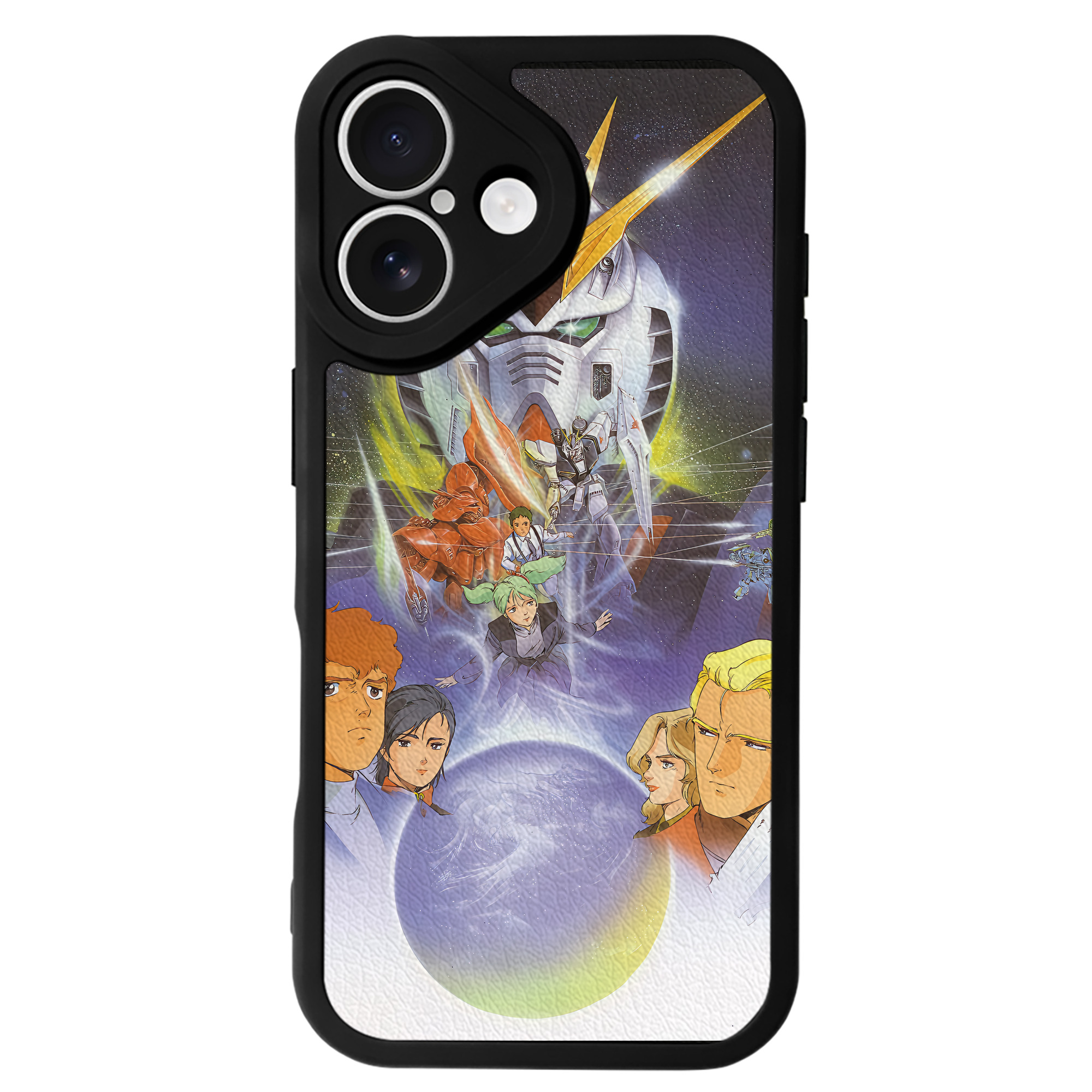 （画像用） 機動戦士ガンダム Mobile Suit Gundam 【iPhone 16シリーズ対応】シリコンスマホケース（レザー調） 材質：シリコン